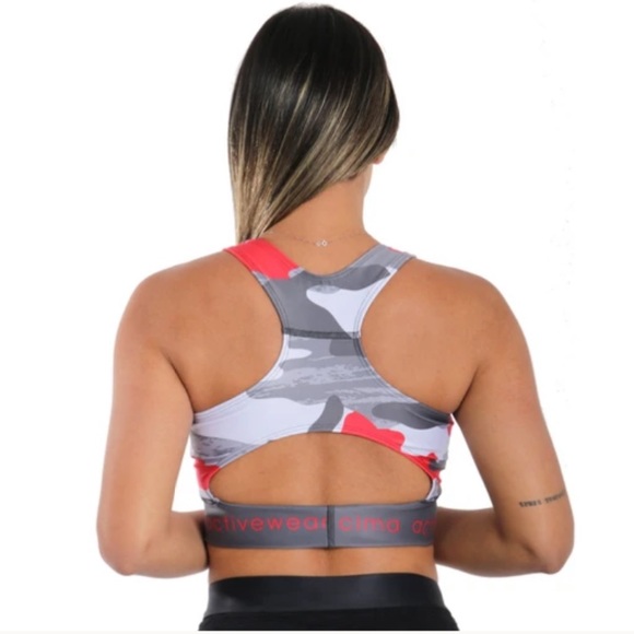 NWT Activewear Black Sport Bra One Size - Picture 3 of 5